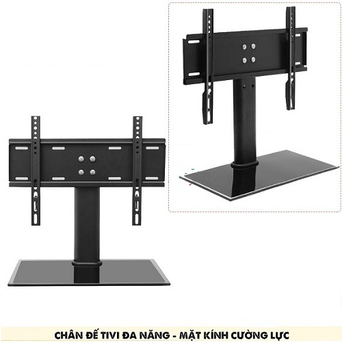 Chân Đế Tivi Đa Năng E606 - Mặt Kính Cường Lực 32-43inch - 2